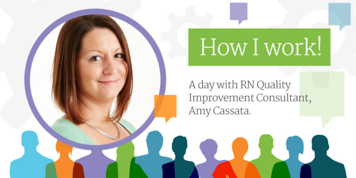 Amy Cassata header image for the blog post interview about how she works and her thoughts on the PointClickCare skin and wound app