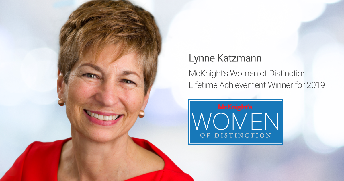 Lynne Katzmann, McKnight's Women of Distinction Lifetime Achievement Winner for 2019