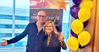 Dave Wessinger and an employee at the CAMH One Brave Night event