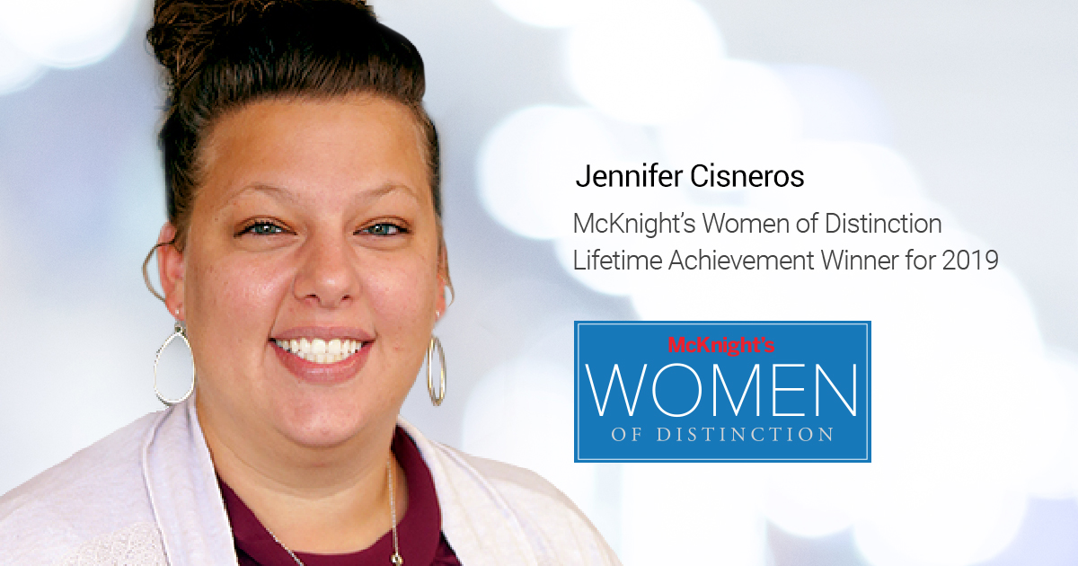 Jennifer Cisneros, McKnight's Women of Distinction Lifetime Achievement Winner for 2019
