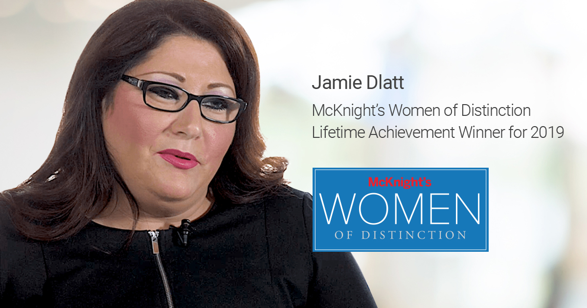 Jamie Dlatt, McKnight's Women of Distinction Lifetime Achievement Winner for 2019.