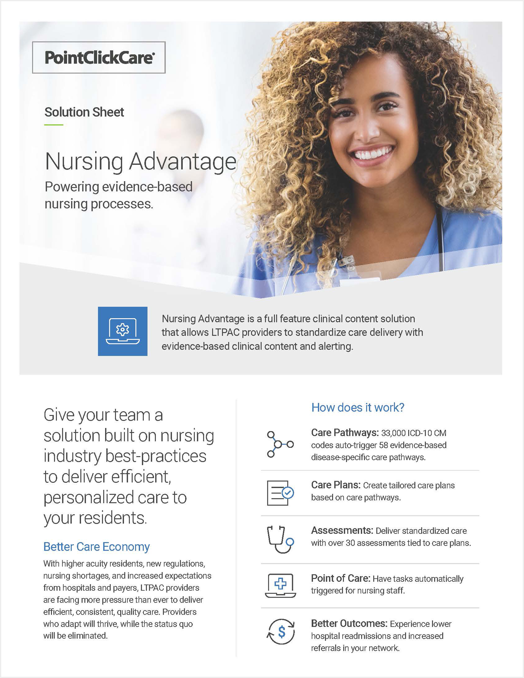 Nursing Advantage for skilled nursing providers solution sheet thumbnail