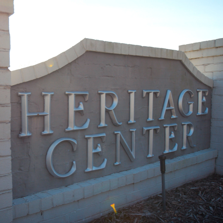 Heritage Center Senior Living sign in front of their building