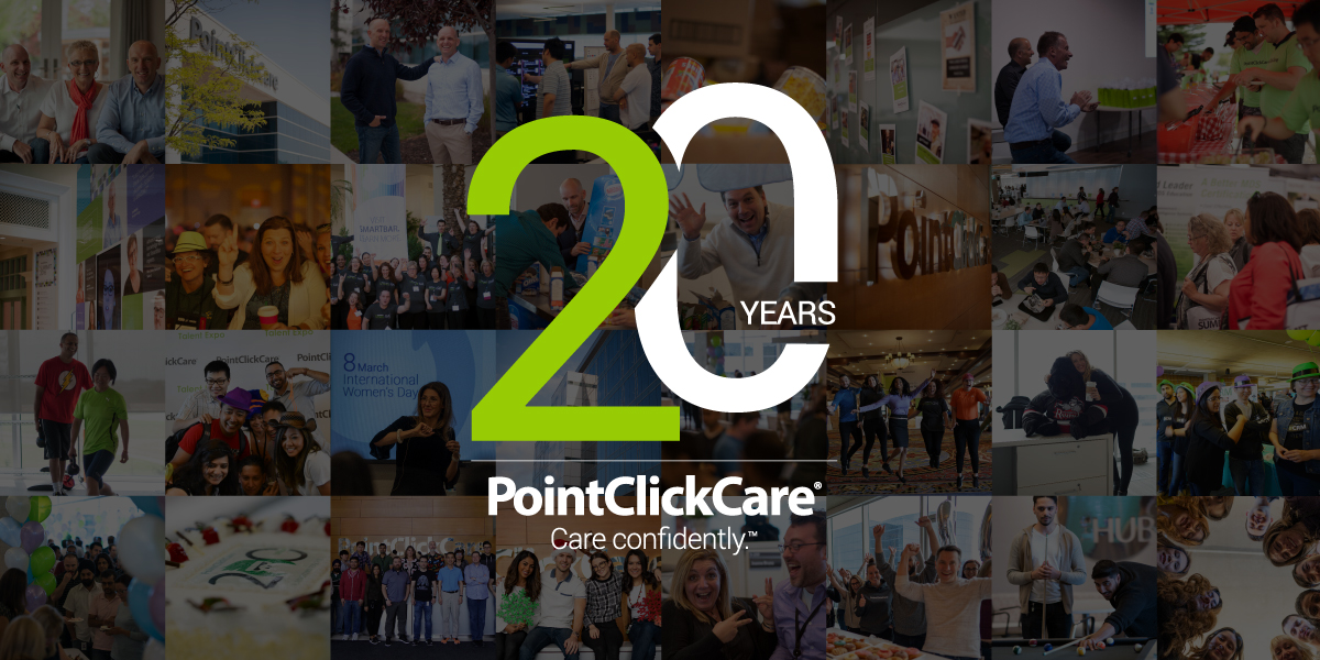 20 years of PointClickCare anniversary blog banner