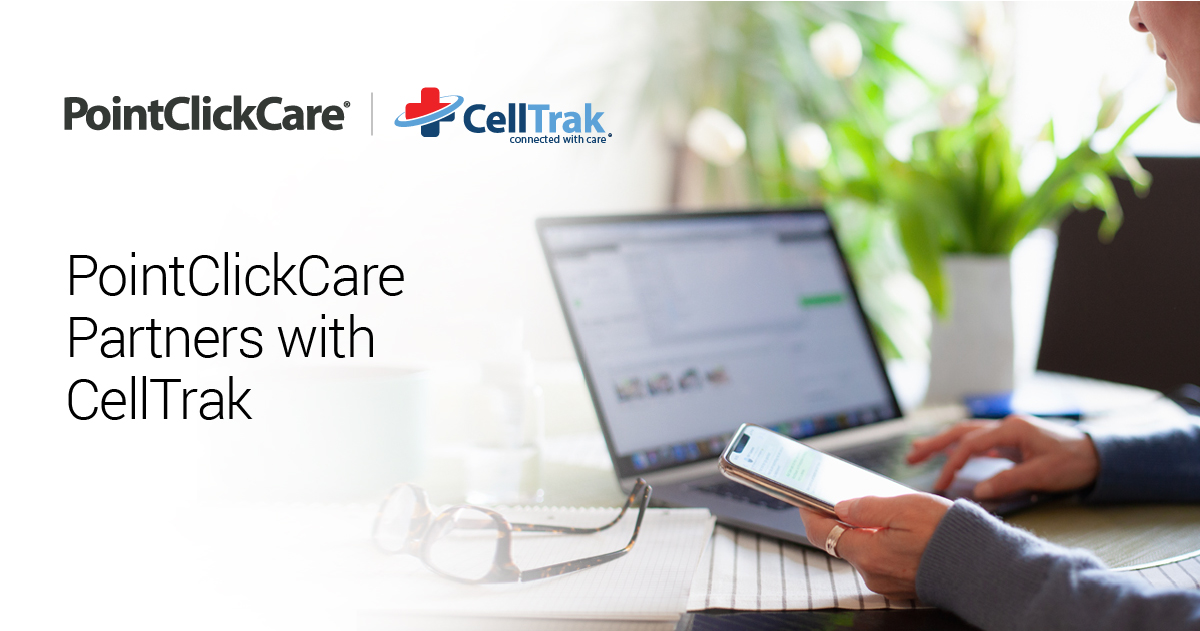 A home health care provider using CellTrak within the PointClickCare software to streamline Electronic Visit Verification (EVV) compliance