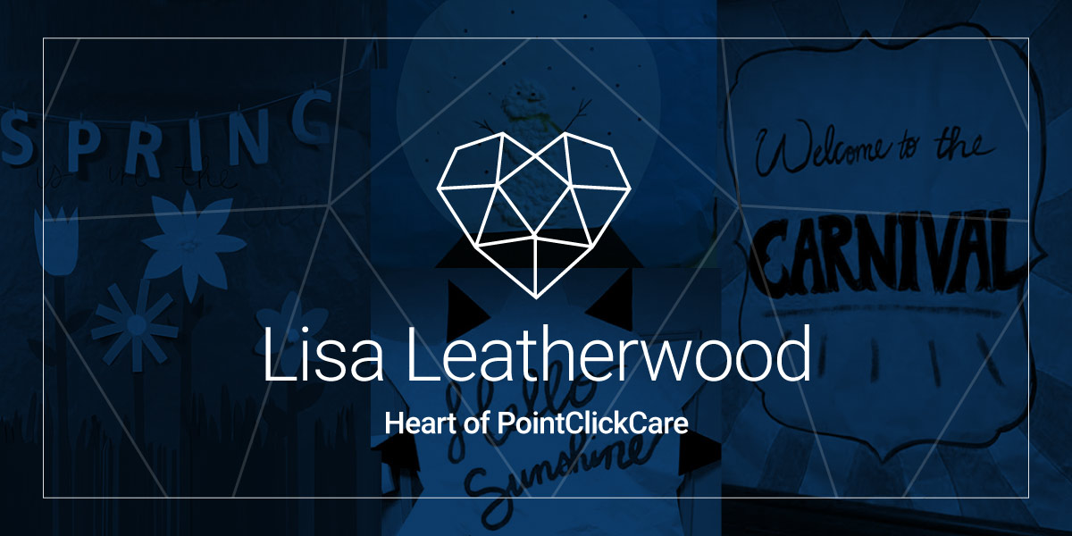 Lisa Leatherwood heart of PointClickCare banner
