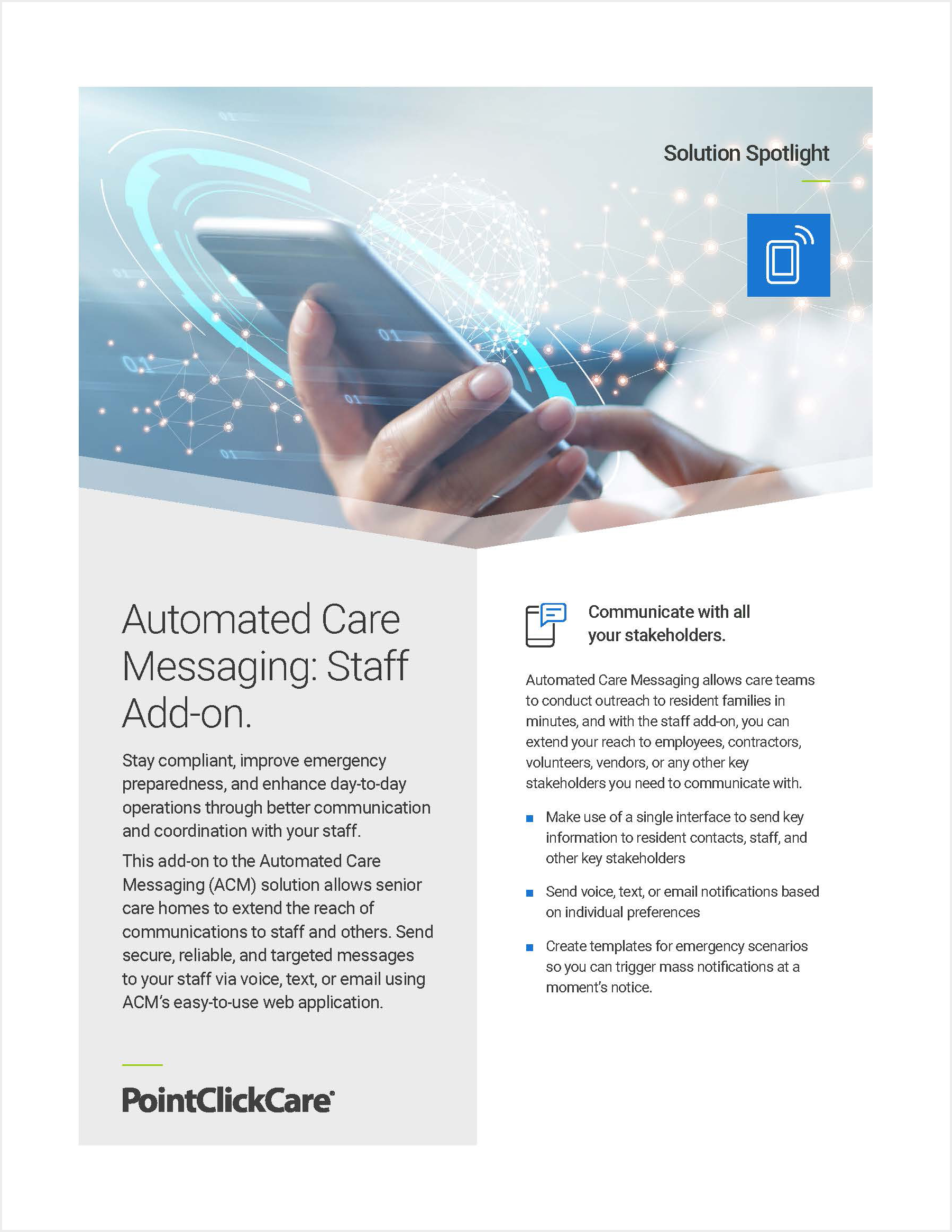 Automated Care Messaging Staff Add-on Cover