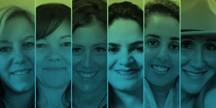 Collage of 6 photos of women featured in a Breaking the Bias in the Workplace blog