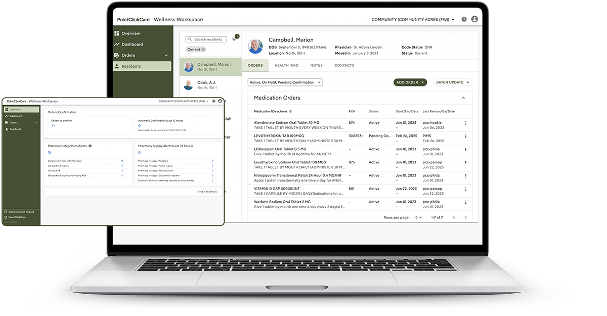 Pharmacy Connect order processing interface