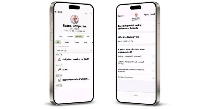 Companion mobile app for point-of-care documentation