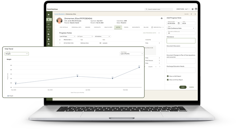 Personalized service plans for resident care coordination